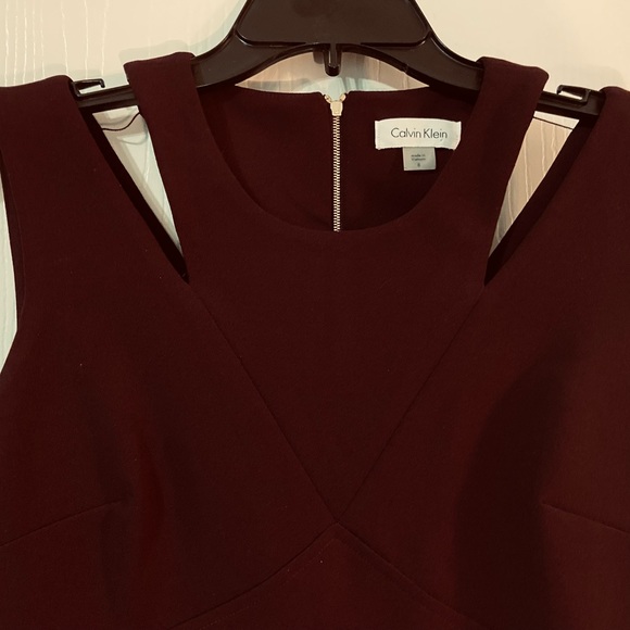 CALVIN KLEIN Deep Purple sleeveless dress Size 8 - Picture 4 of 10